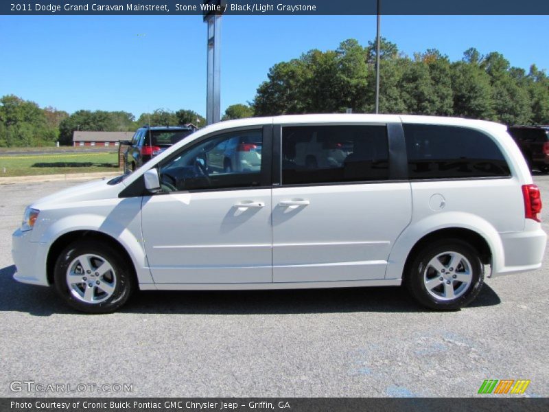 Stone White / Black/Light Graystone 2011 Dodge Grand Caravan Mainstreet