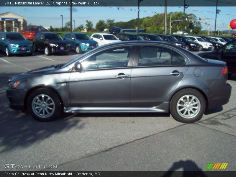 Graphite Gray Pearl / Black 2011 Mitsubishi Lancer ES
