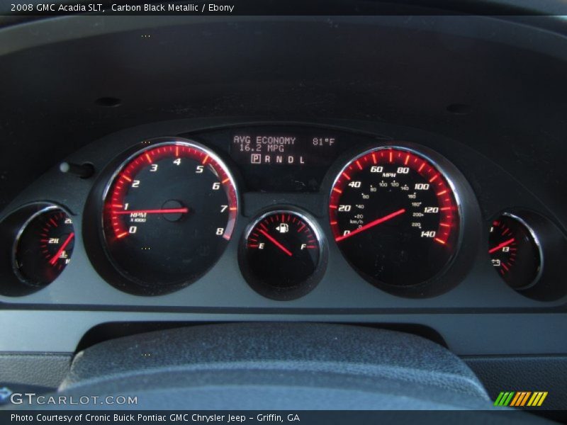 Carbon Black Metallic / Ebony 2008 GMC Acadia SLT