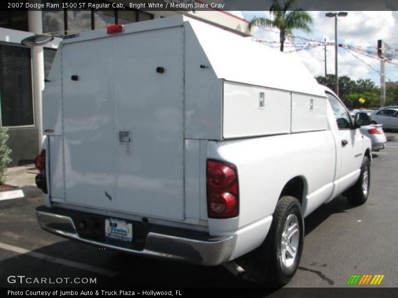 Bright White / Medium Slate Gray 2007 Dodge Ram 1500 ST Regular Cab