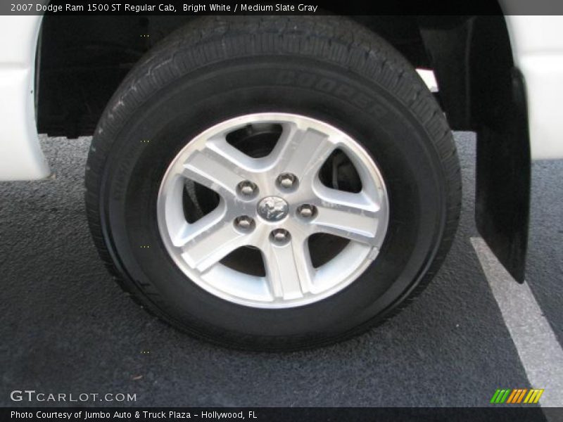 Bright White / Medium Slate Gray 2007 Dodge Ram 1500 ST Regular Cab