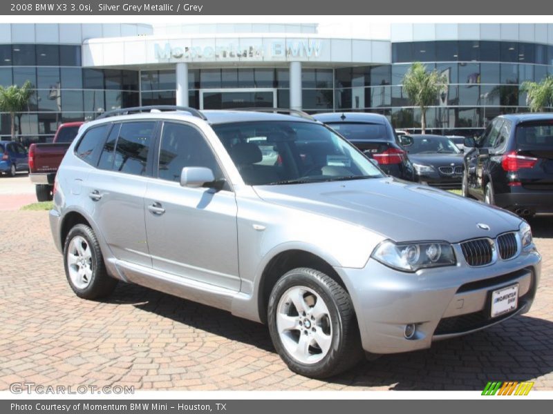 Silver Grey Metallic / Grey 2008 BMW X3 3.0si