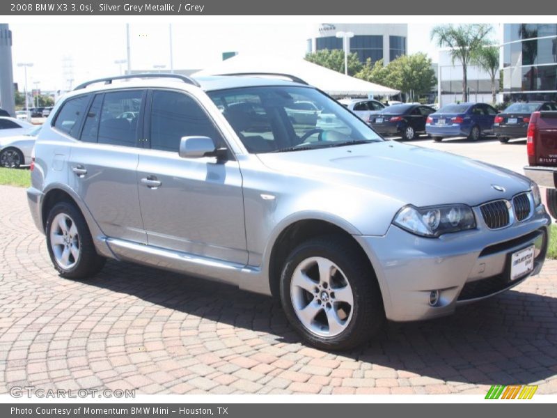 Silver Grey Metallic / Grey 2008 BMW X3 3.0si