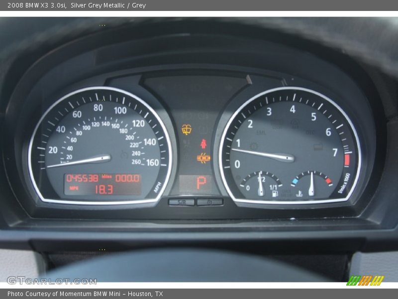 Silver Grey Metallic / Grey 2008 BMW X3 3.0si