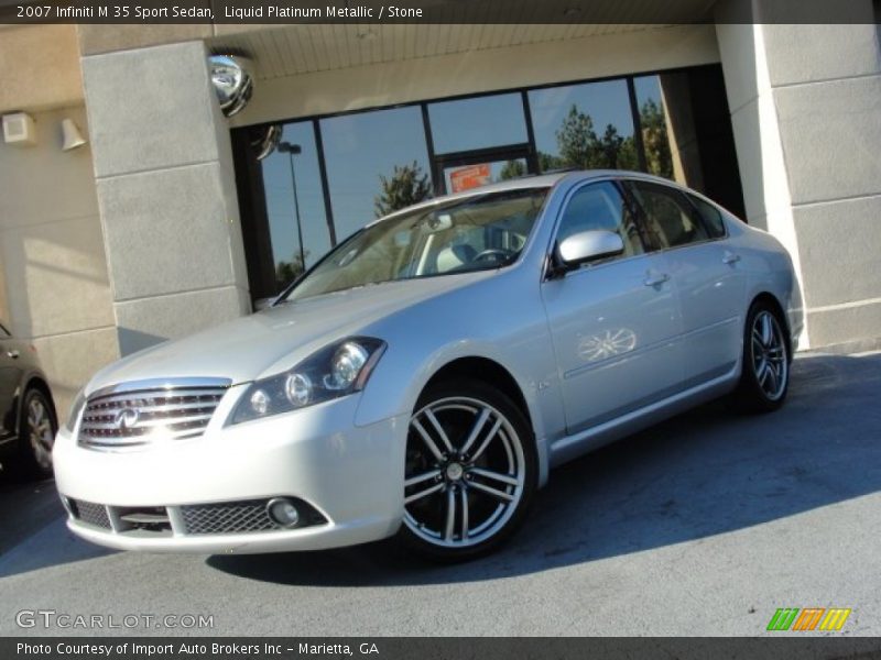 Liquid Platinum Metallic / Stone 2007 Infiniti M 35 Sport Sedan