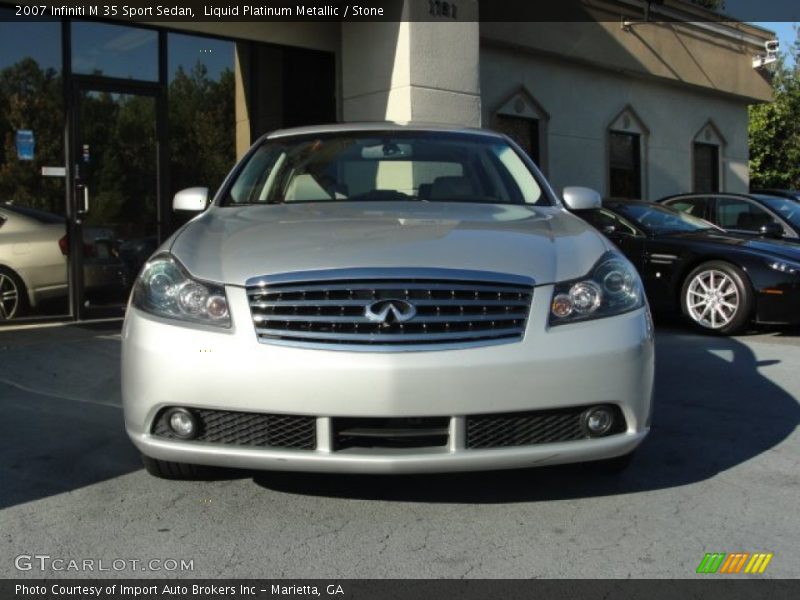 Liquid Platinum Metallic / Stone 2007 Infiniti M 35 Sport Sedan