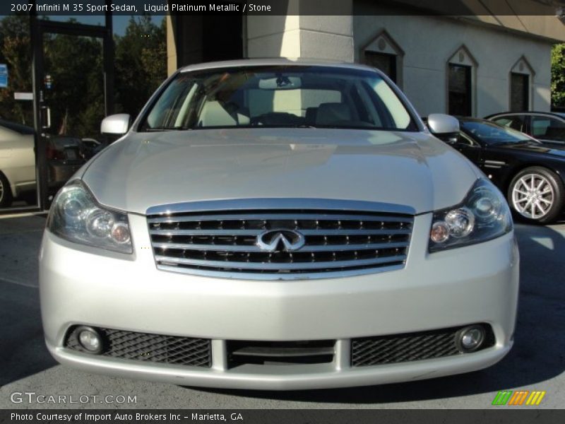 Liquid Platinum Metallic / Stone 2007 Infiniti M 35 Sport Sedan