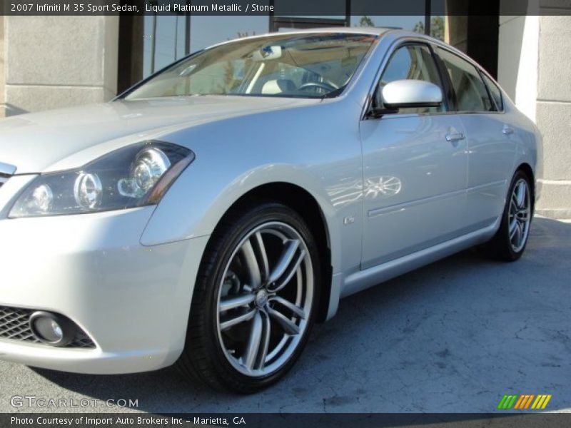 Liquid Platinum Metallic / Stone 2007 Infiniti M 35 Sport Sedan