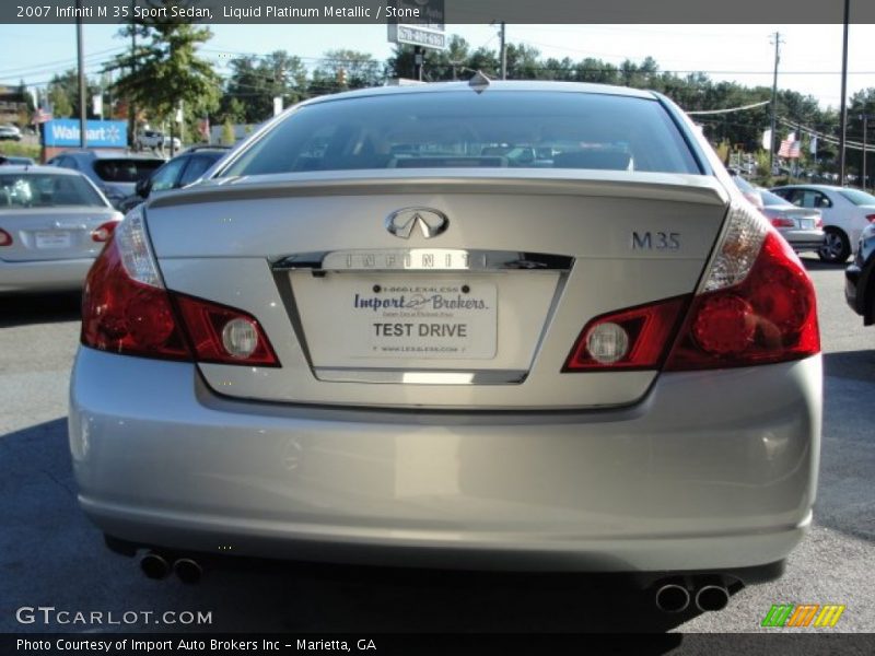 Liquid Platinum Metallic / Stone 2007 Infiniti M 35 Sport Sedan