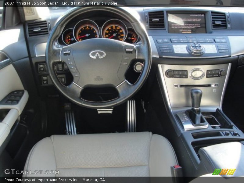 Liquid Platinum Metallic / Stone 2007 Infiniti M 35 Sport Sedan