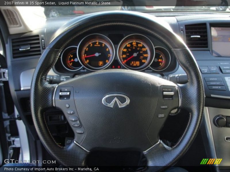 Liquid Platinum Metallic / Stone 2007 Infiniti M 35 Sport Sedan