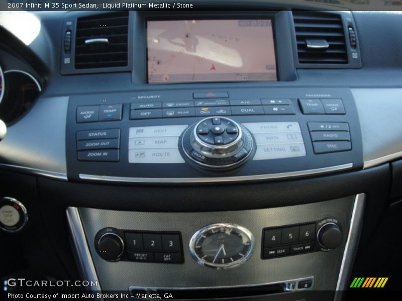 Liquid Platinum Metallic / Stone 2007 Infiniti M 35 Sport Sedan