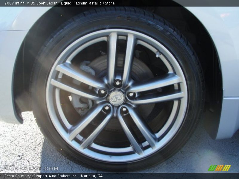Liquid Platinum Metallic / Stone 2007 Infiniti M 35 Sport Sedan