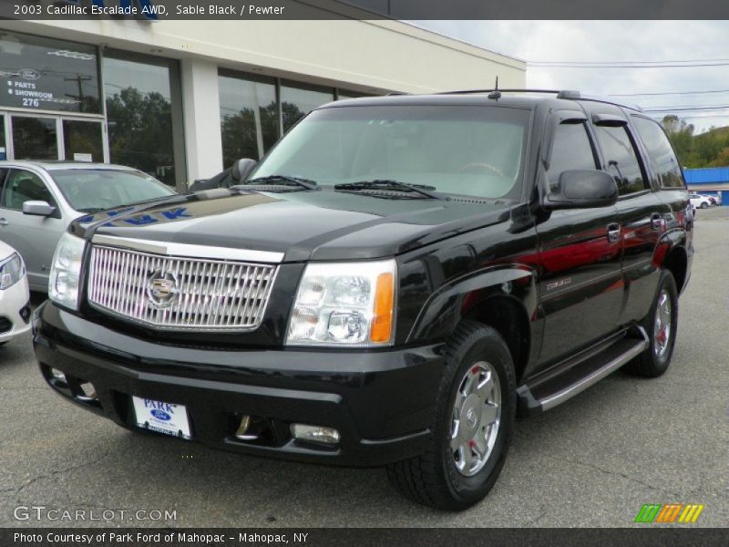 Sable Black / Pewter 2003 Cadillac Escalade AWD