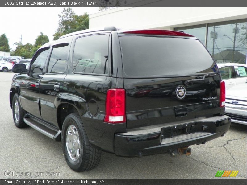 Sable Black / Pewter 2003 Cadillac Escalade AWD
