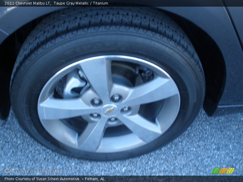 Taupe Gray Metallic / Titanium 2011 Chevrolet Malibu LT