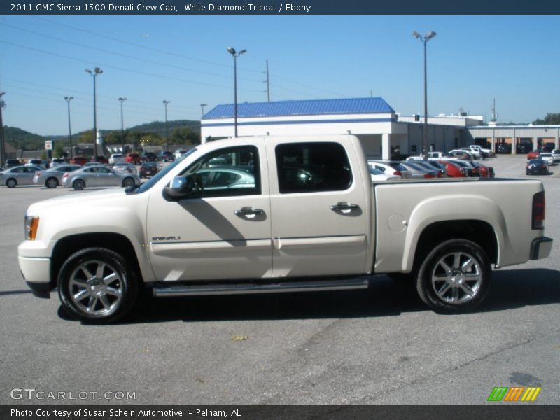 White Diamond Tricoat / Ebony 2011 GMC Sierra 1500 Denali Crew Cab