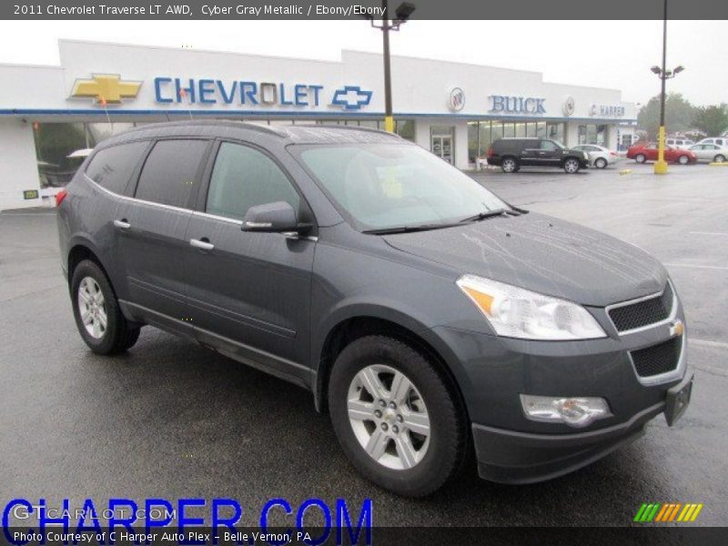 Cyber Gray Metallic / Ebony/Ebony 2011 Chevrolet Traverse LT AWD