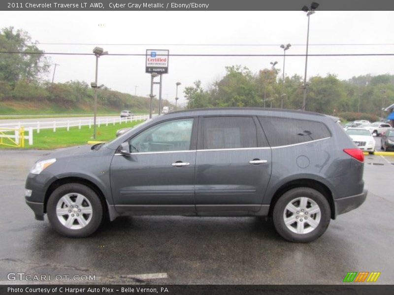 Cyber Gray Metallic / Ebony/Ebony 2011 Chevrolet Traverse LT AWD