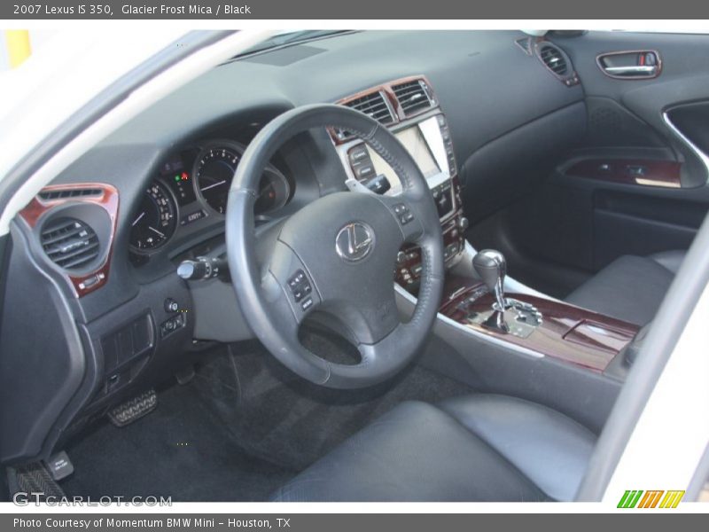 Glacier Frost Mica / Black 2007 Lexus IS 350
