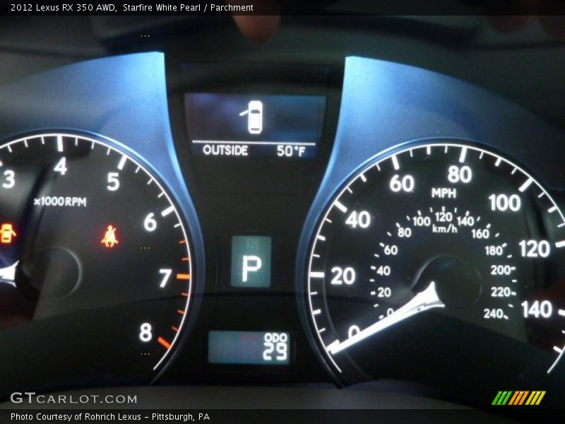 Starfire White Pearl / Parchment 2012 Lexus RX 350 AWD