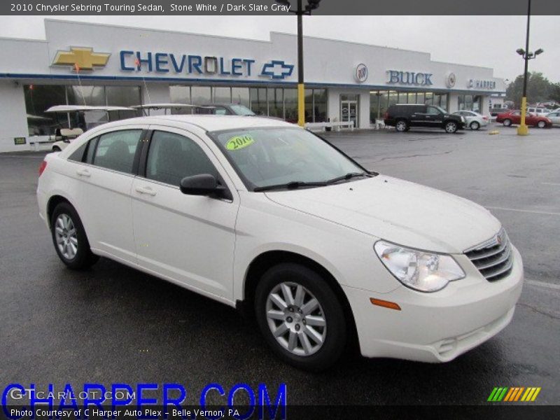 Stone White / Dark Slate Gray 2010 Chrysler Sebring Touring Sedan