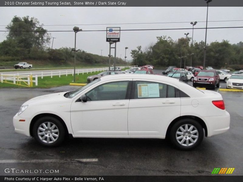 Stone White / Dark Slate Gray 2010 Chrysler Sebring Touring Sedan