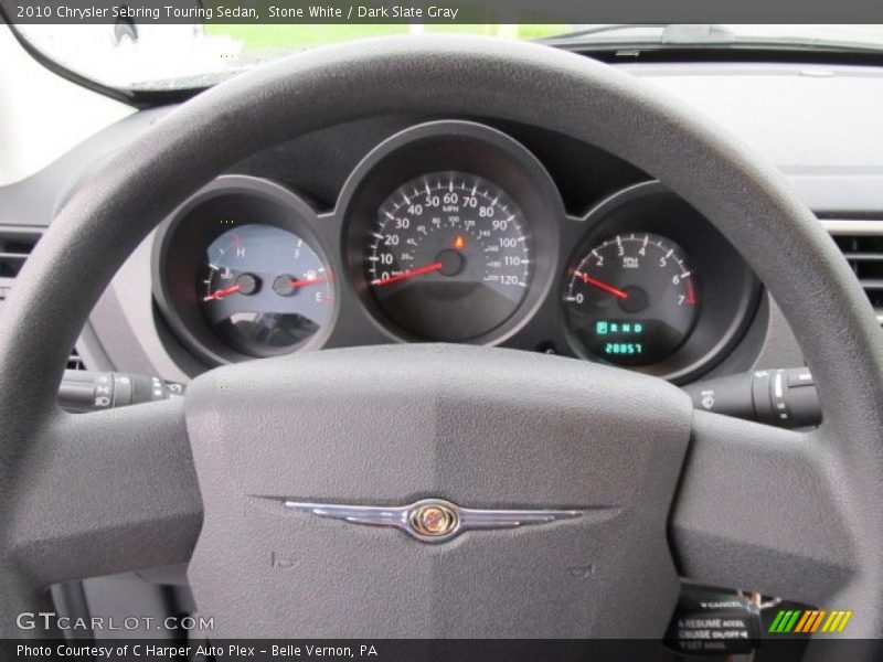 Stone White / Dark Slate Gray 2010 Chrysler Sebring Touring Sedan