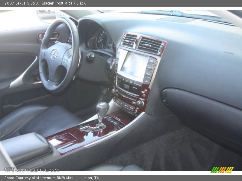 Glacier Frost Mica / Black 2007 Lexus IS 350