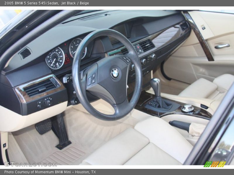 Jet Black / Beige 2005 BMW 5 Series 545i Sedan