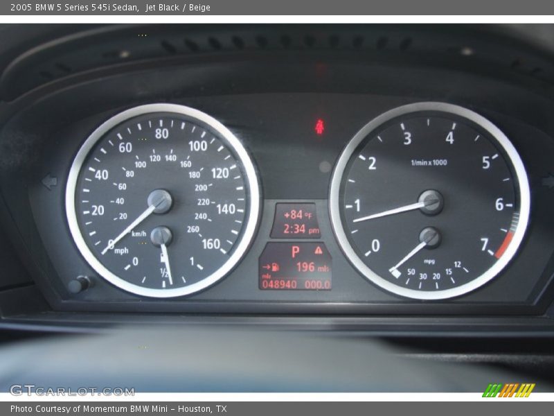 Jet Black / Beige 2005 BMW 5 Series 545i Sedan