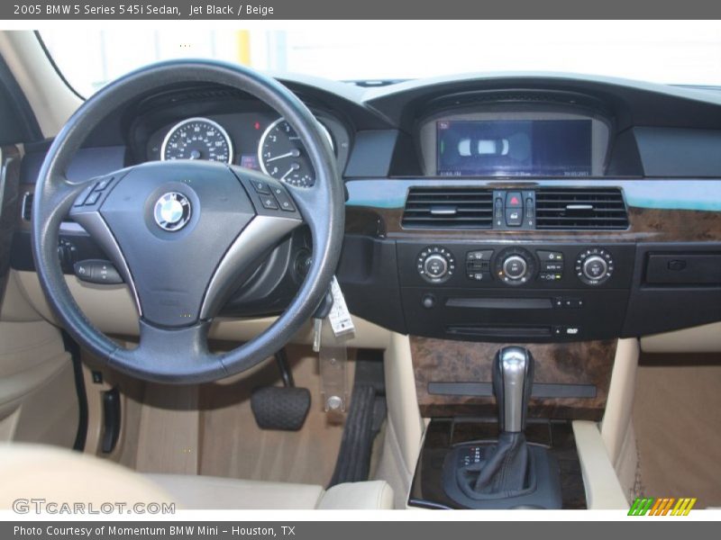 Jet Black / Beige 2005 BMW 5 Series 545i Sedan