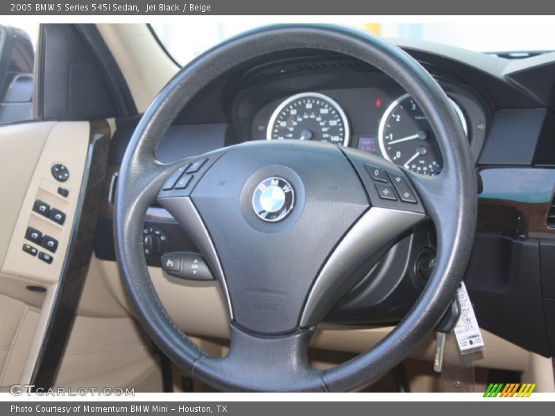 Jet Black / Beige 2005 BMW 5 Series 545i Sedan
