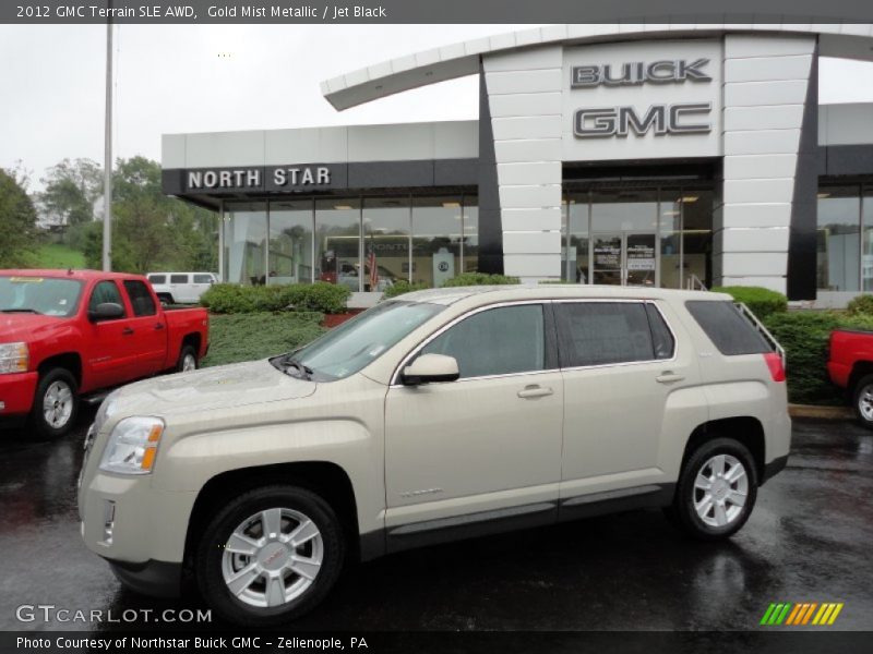 Gold Mist Metallic / Jet Black 2012 GMC Terrain SLE AWD