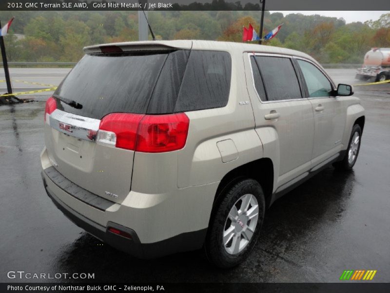 Gold Mist Metallic / Jet Black 2012 GMC Terrain SLE AWD