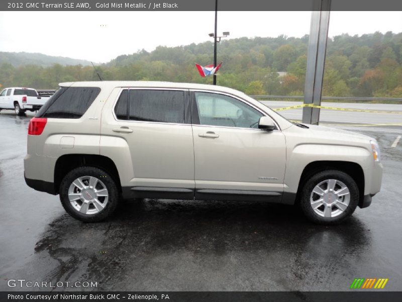 Gold Mist Metallic / Jet Black 2012 GMC Terrain SLE AWD