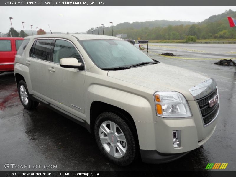 Gold Mist Metallic / Jet Black 2012 GMC Terrain SLE AWD