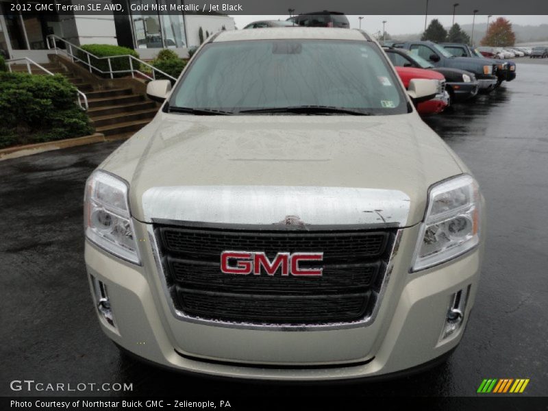 Gold Mist Metallic / Jet Black 2012 GMC Terrain SLE AWD