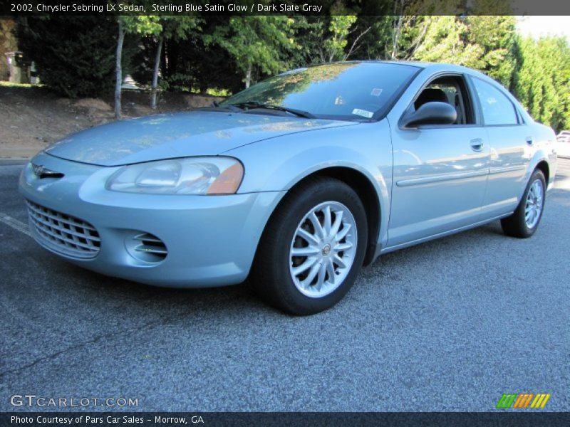 Sterling Blue Satin Glow / Dark Slate Gray 2002 Chrysler Sebring LX Sedan