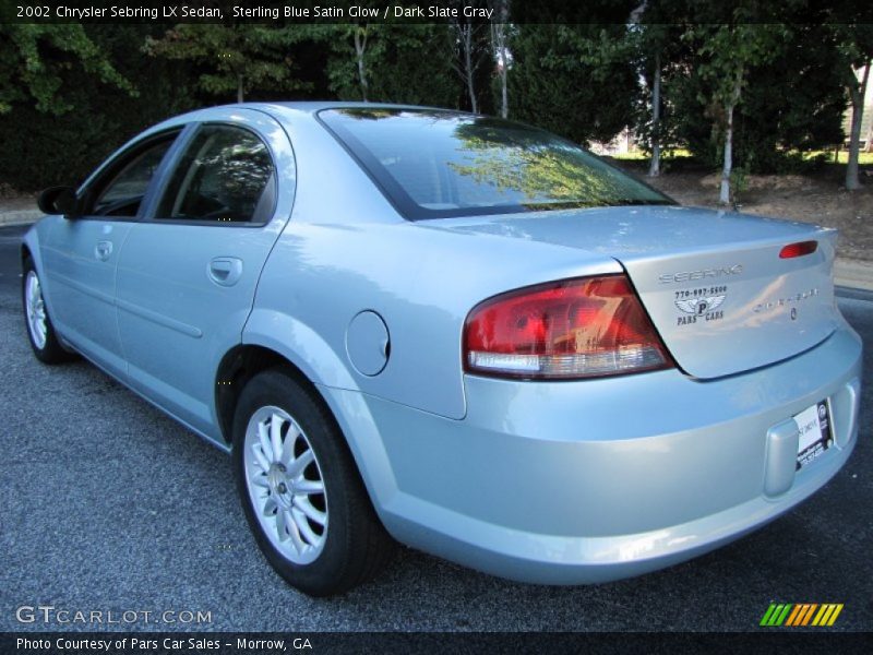 Sterling Blue Satin Glow / Dark Slate Gray 2002 Chrysler Sebring LX Sedan