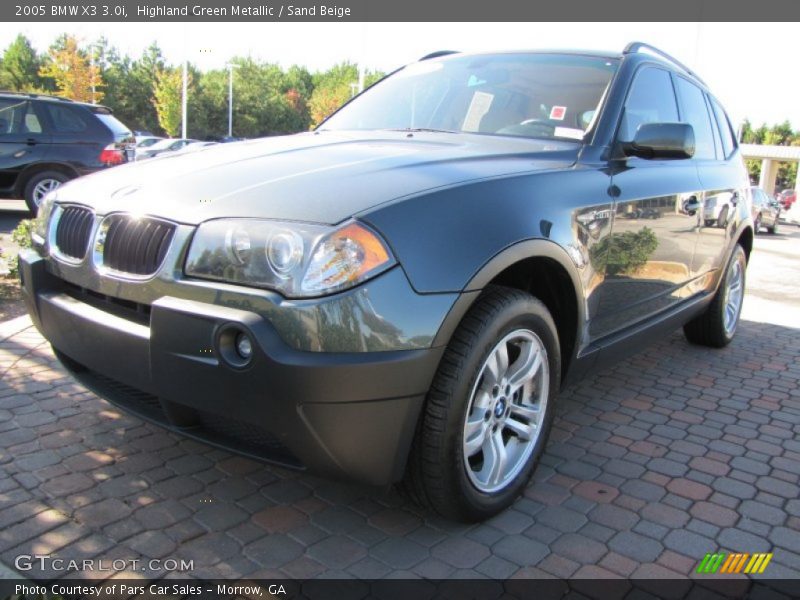 Highland Green Metallic / Sand Beige 2005 BMW X3 3.0i