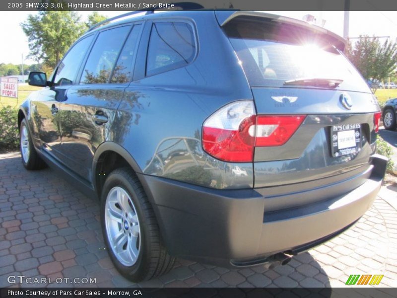 Highland Green Metallic / Sand Beige 2005 BMW X3 3.0i