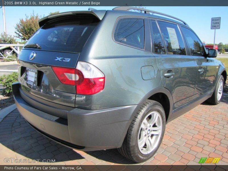 Highland Green Metallic / Sand Beige 2005 BMW X3 3.0i