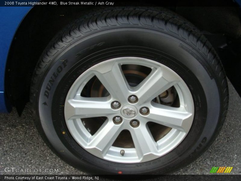 Blue Streak Metallic / Ash Gray 2008 Toyota Highlander 4WD