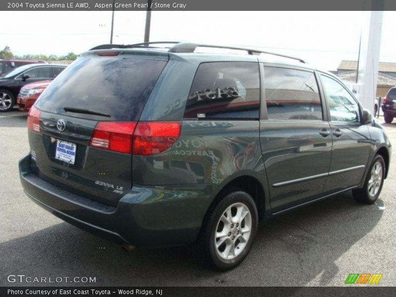 Aspen Green Pearl / Stone Gray 2004 Toyota Sienna LE AWD