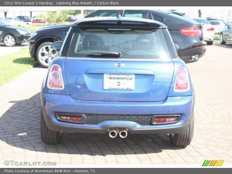 Lightning Blue Metallic / Carbon Black 2012 Mini Cooper S Hardtop