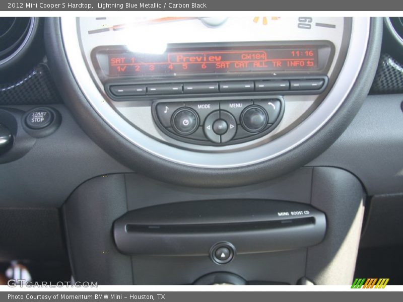 Lightning Blue Metallic / Carbon Black 2012 Mini Cooper S Hardtop