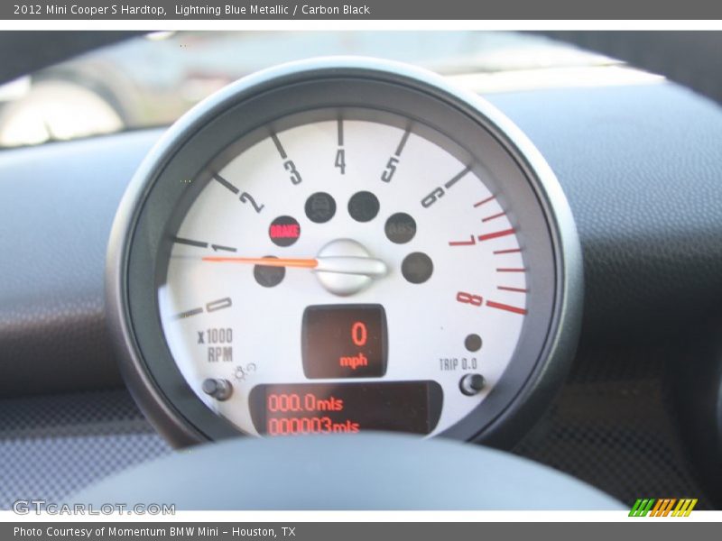 Lightning Blue Metallic / Carbon Black 2012 Mini Cooper S Hardtop
