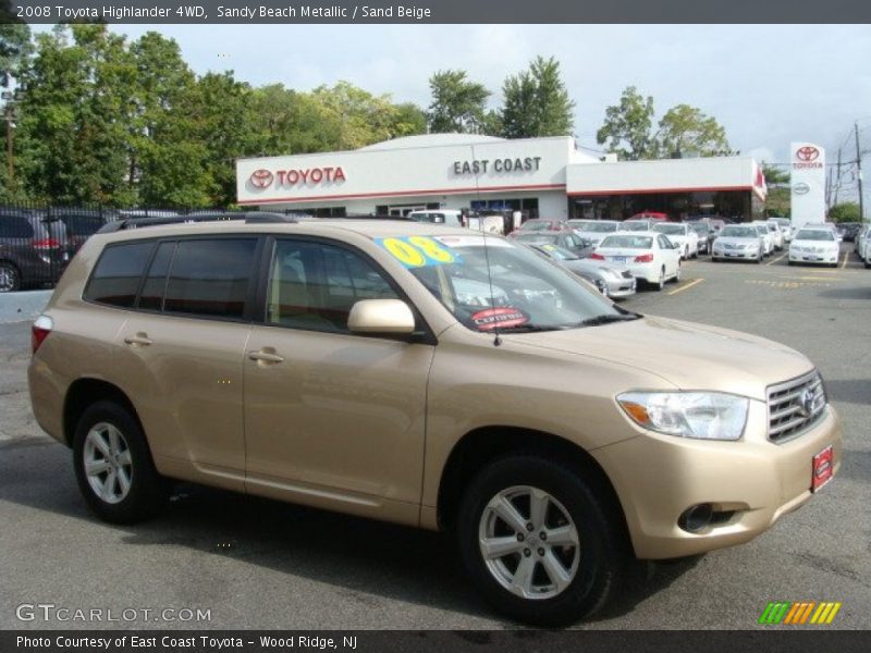 Sandy Beach Metallic / Sand Beige 2008 Toyota Highlander 4WD