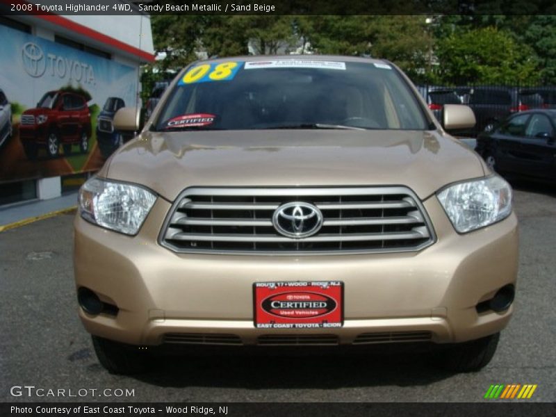 Sandy Beach Metallic / Sand Beige 2008 Toyota Highlander 4WD